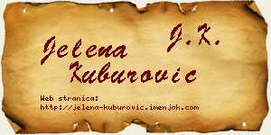 Jelena Kuburović vizit kartica